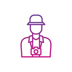 Tourist, travel icon. Travel icon element. Isolated white background