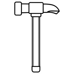 hammer and nail vector