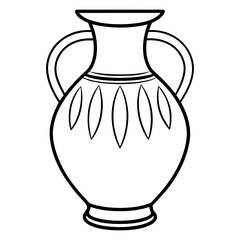 antique vase isolated on white