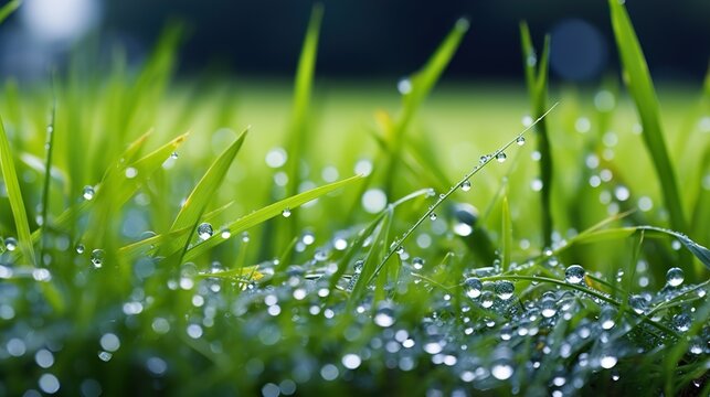 dew on grass  high definition(hd) photographic creative image