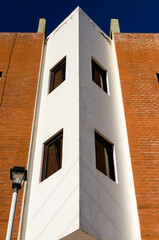 red brick building facade
