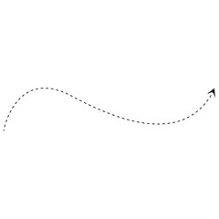 Curve Dotted Line Arrow