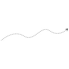 Curve Dotted Line Arrow
