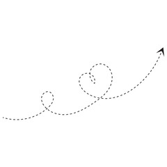 Curve Dotted Line Arrow