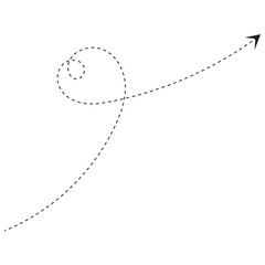 Curve Dotted Line Arrow
