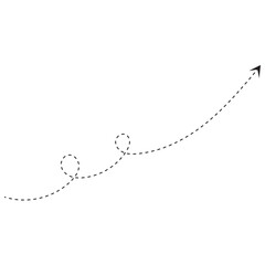 Curve Dotted Line Arrow