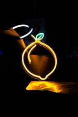 lemon shaped led light in the dark