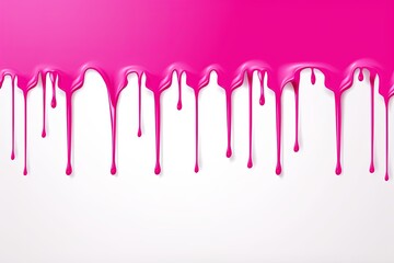 Magenta paint dripping on the white wall water spill vector background with blank copy space for photo or text