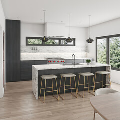 modern kitchen interior