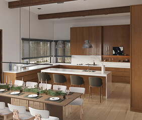 modern kitchen interior