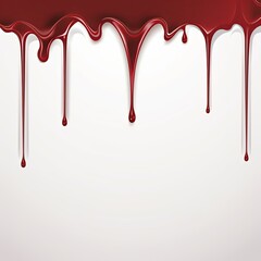 Maroon paint dripping on the white wall water spill vector background with blank copy space for photo or text