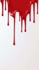 Maroon paint dripping on the white wall water spill vector background with blank copy space for photo or text