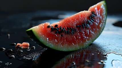 Tempting Treat: Close-Up of a Juicy Watermelon