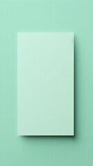 Mint Green blank business card template empty mock-up at mint green textured background with copy space for text photo or product
