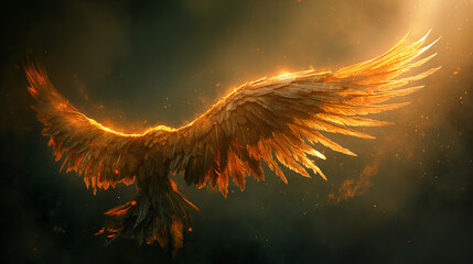 an eagle spreading its wings