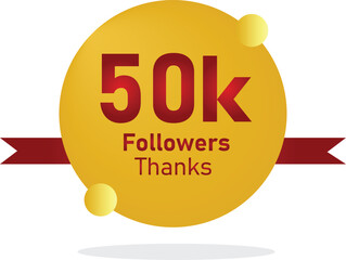 Set of thank you followers label badge golden bubble color. 1k to 1M followers. Vector greeting artwork background.