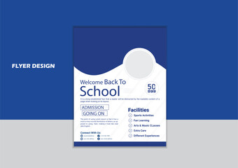 School Admission Flyer template modern design perfect size