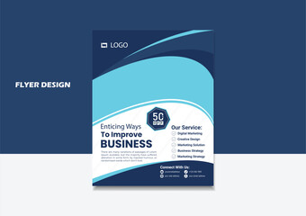 Creative Business Flyer template modern design A4 size