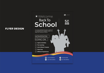 School Flyer template modern design perfect size