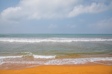 beautiful ocher beach in sri lanka.