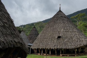 Fototapeta na wymiar The remote and mysterious village of Wae Rebo