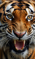 Obraz premium A tiger, a wild animal of prey, enraged.