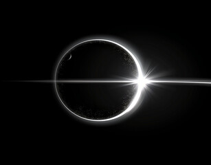  Capturing the Beauty of a Solar Eclipse Black Background