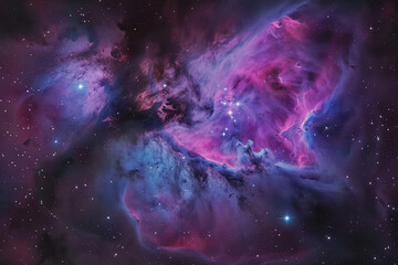 The Dance of Cosmic Forces Nebula and Stars in Deep Space