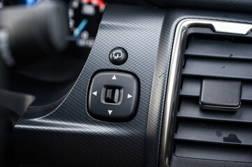 Car side mirror controls