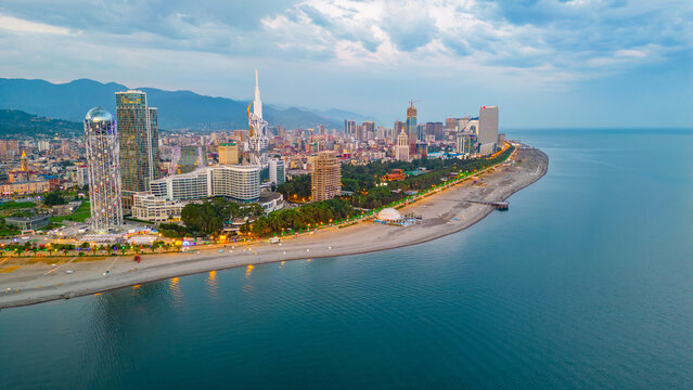 Panorama view of downtown Batumi in Georgia - Powered by Adobe