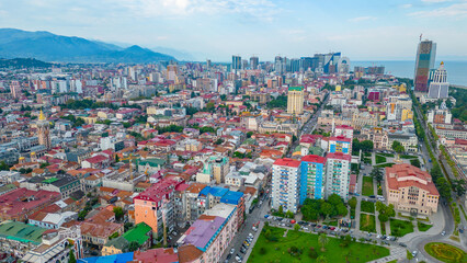 Fototapeta premium Panorama view of downtown Batumi in Georgia