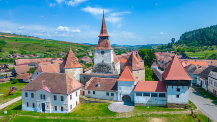 Fortified church in Romanian village Archita