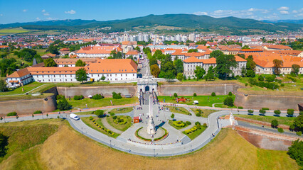 Panorama view of Romanian town Alba Iulia - obrazy, fototapety, plakaty