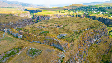 Summer day at Lori castle in Armenia