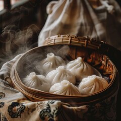 Baozi steam rising
