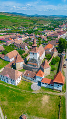 Fortified church in Romanian village Archita
