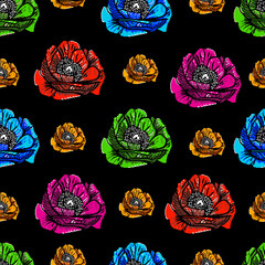 Floral pattern poppy