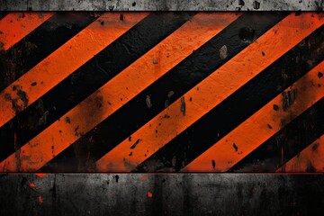 Peach black grunge diagonal stripes industrial background warning frame, vector grunge texture warn caution, construction, safety background with copy space for photo or text design