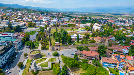 Panorama view of Telavi fortress, Georgia