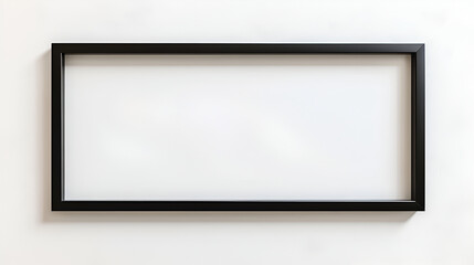 Sleek 16:9 Black Frame with Thin Bezel on White Background