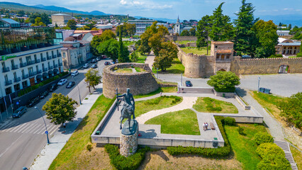 Panorama view of Telavi fortress, Georgia