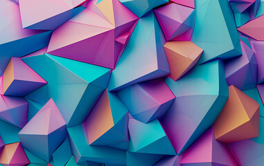 Obraz premium Abstract colourful 3D background. Generated using Midjourney AI (V6)