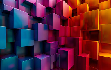 Abstract colourful 3D background. Generated using Midjourney AI (V6)