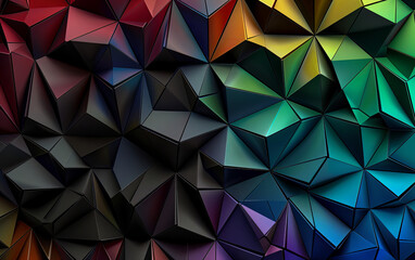 Abstract colourful 3D background. Generated using Midjourney AI (V6)