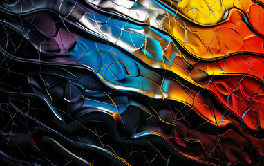 Abstract colourful 3D background. Generated using Midjourney AI (V6)