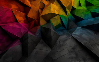 Abstract colourful 3D background. Generated using Midjourney AI (V6)
