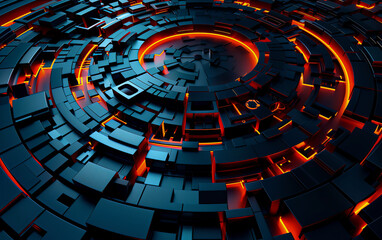 Abstract colourful 3D background. Generated using Midjourney AI (V6)