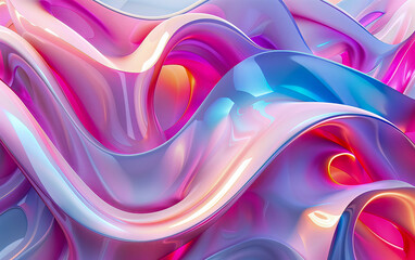 Abstract colourful 3D background. Generated using Midjourney AI (V6)