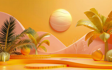 Abstract colourful 3D background. Generated using Midjourney AI (V6)