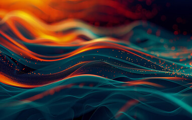 Abstract colourful 3D background. Generated using Midjourney AI (V6)
